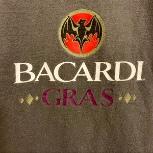 VINTAGE Mardi Gras "Bacardi Gras" Long Sleeve Shirt Sz Large New Orleans